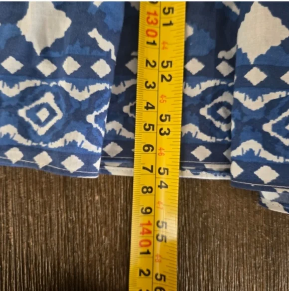 🆕️ House Of Harlow 1960 Blue Patterned Tiered Maxi Dress Size M - Picture 8 of 8